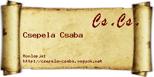 Csepela Csaba névjegykártya